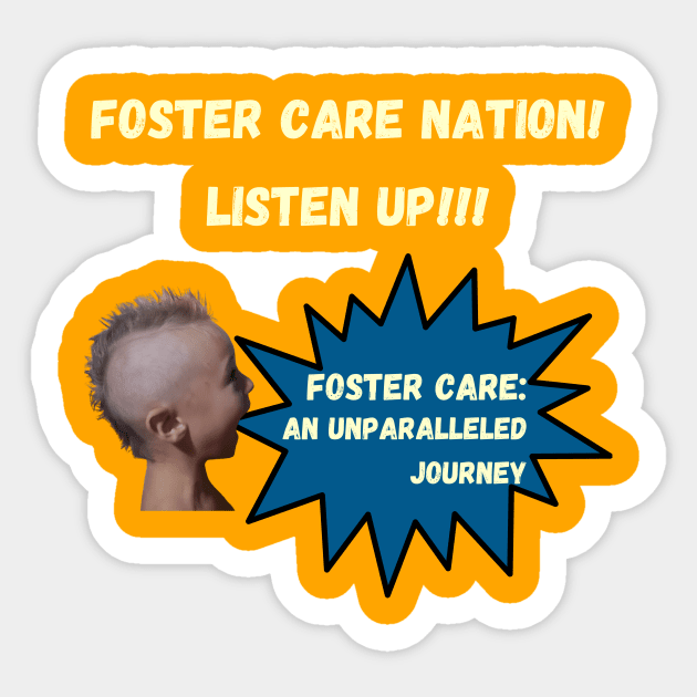 Listen Up! Sticker by FosterCareNation